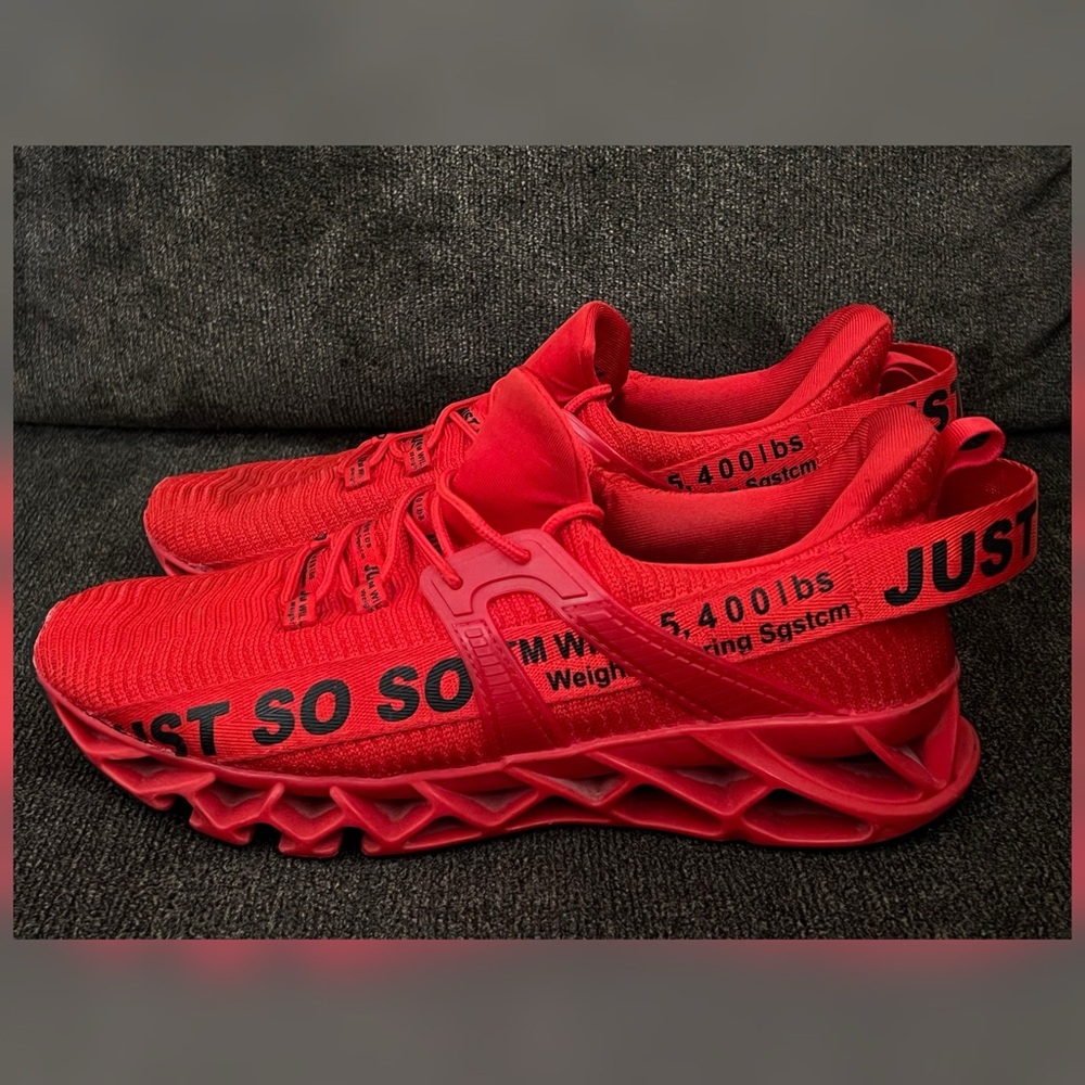 Just So So Red Color Men’s Shoes Size 10.5
